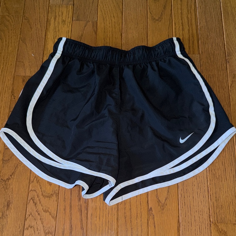 Nike Black Women's Athletic Shorts with White Trim